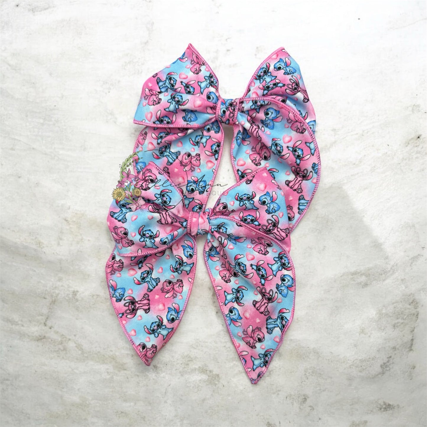 Character Serged hair bows