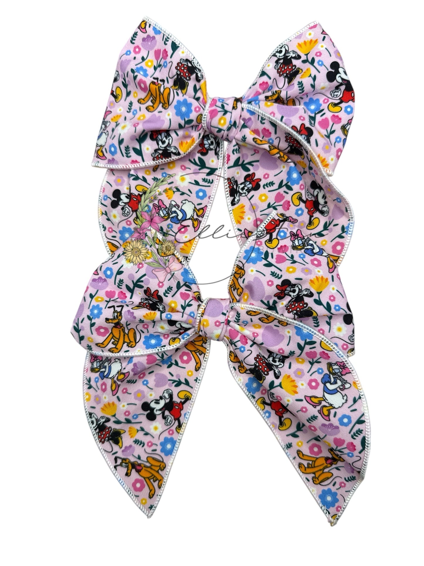 Character Serged hair bows