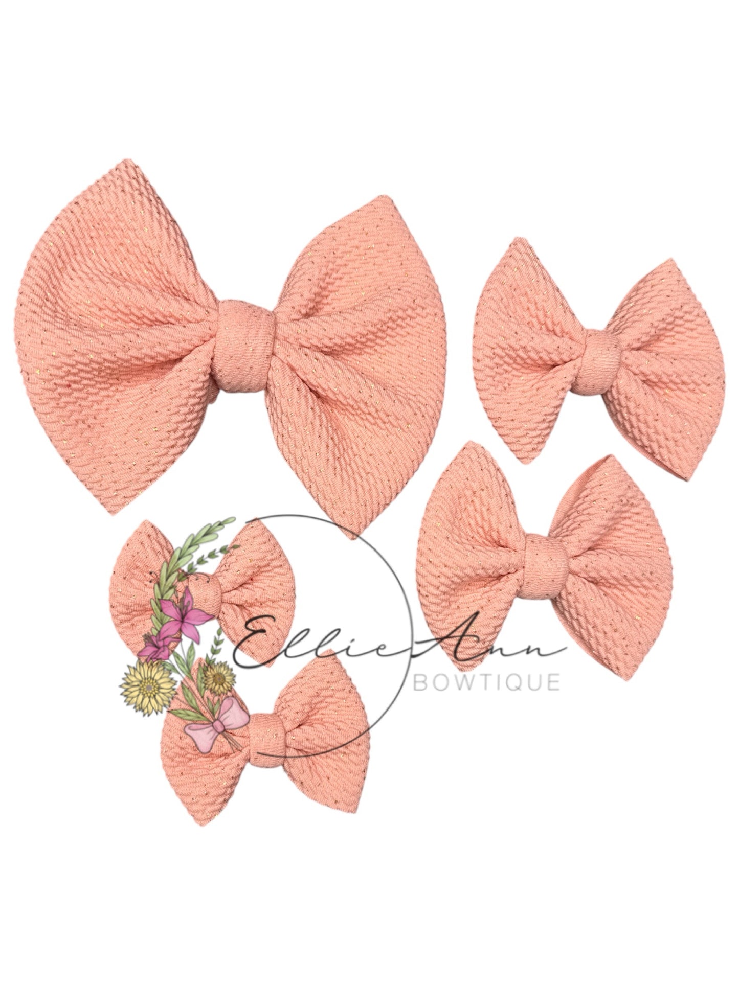 Pink fabric bows