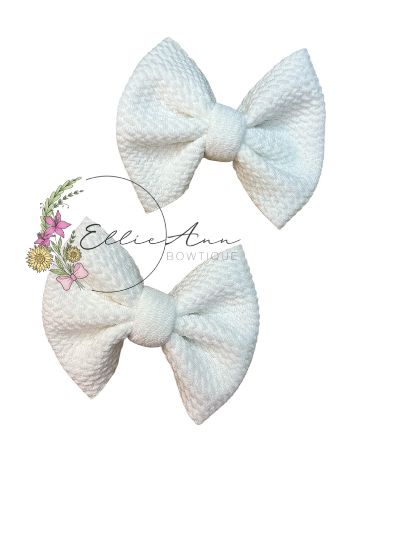 3inch Solid Color fabric Pigtail sets
