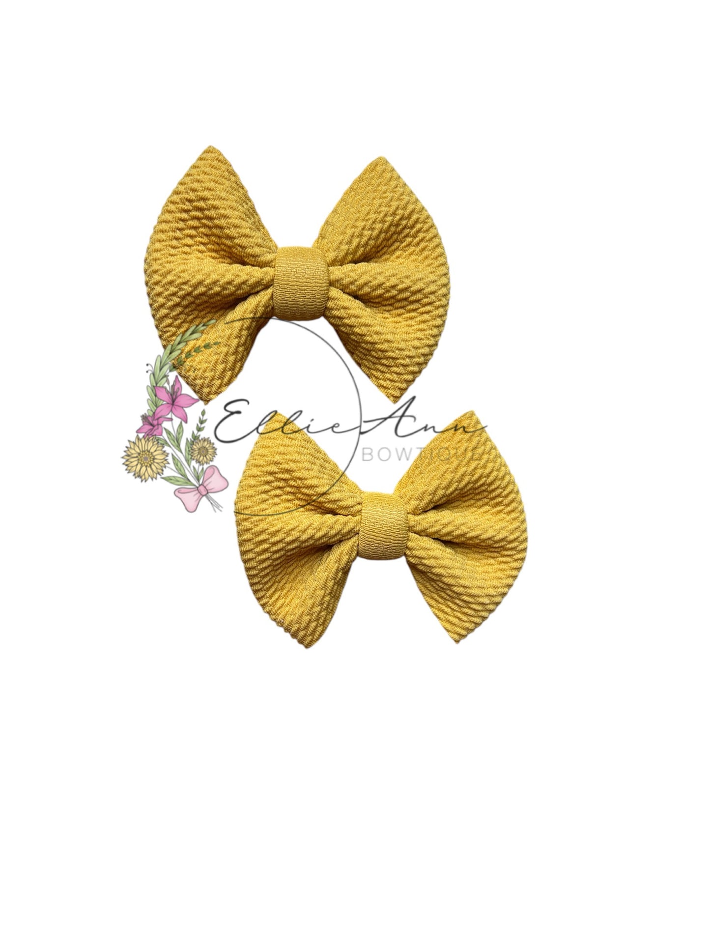 3inch Solid Color fabric Pigtail sets