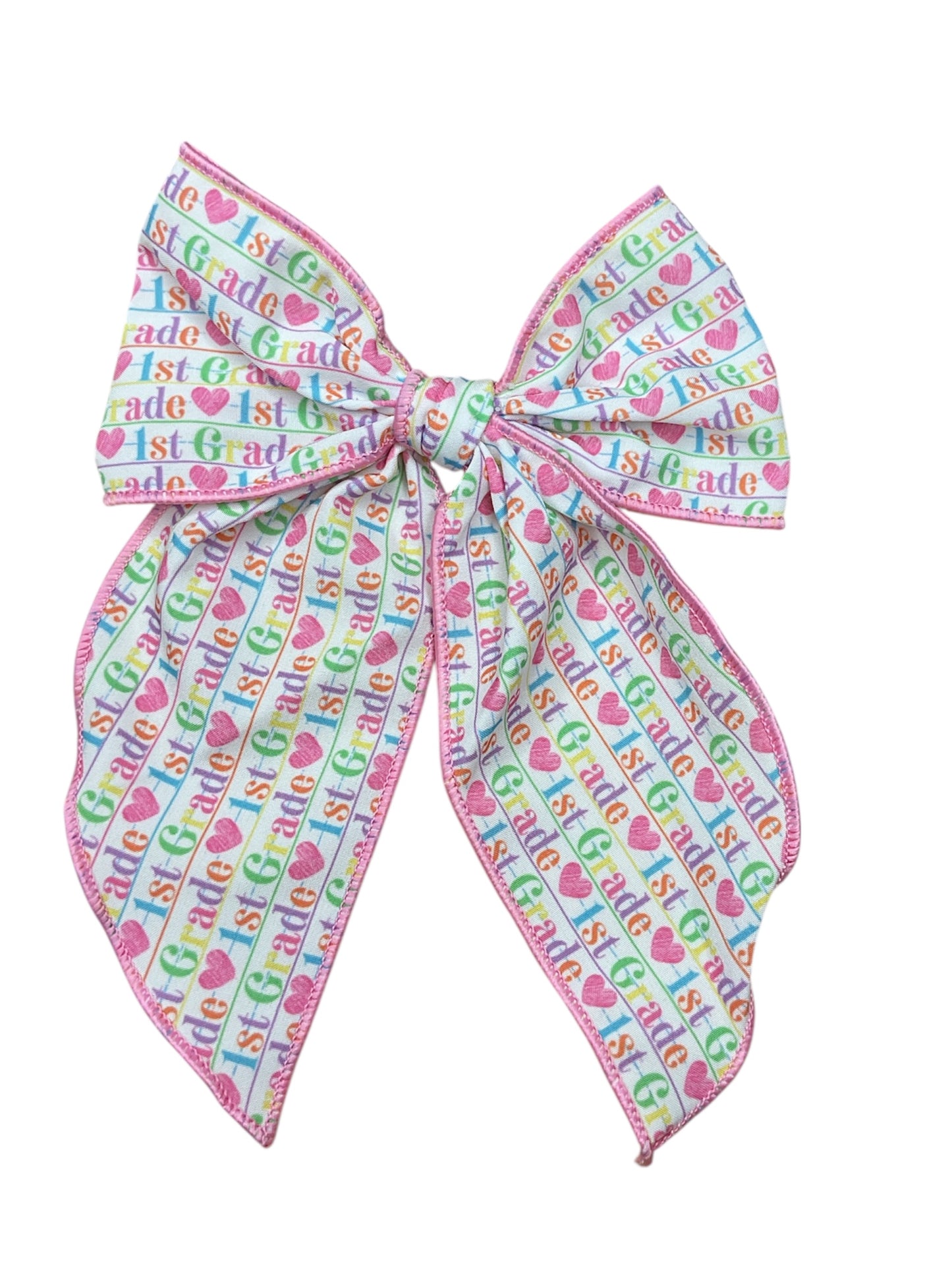 Serged hair bow- school bows
