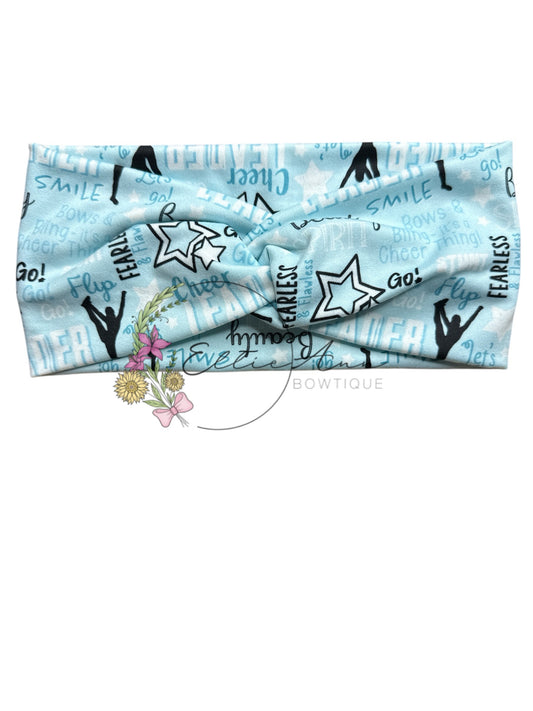 DBP Twist Headband-Blue Cheerleader