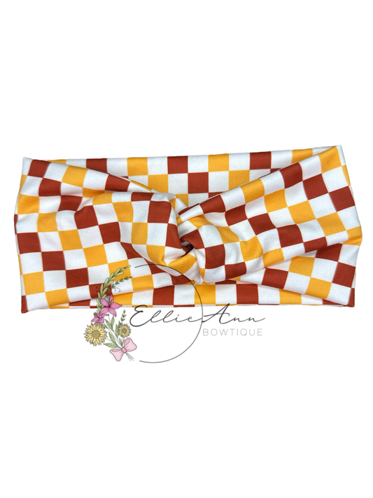 Checkered DBP Twist Headbands