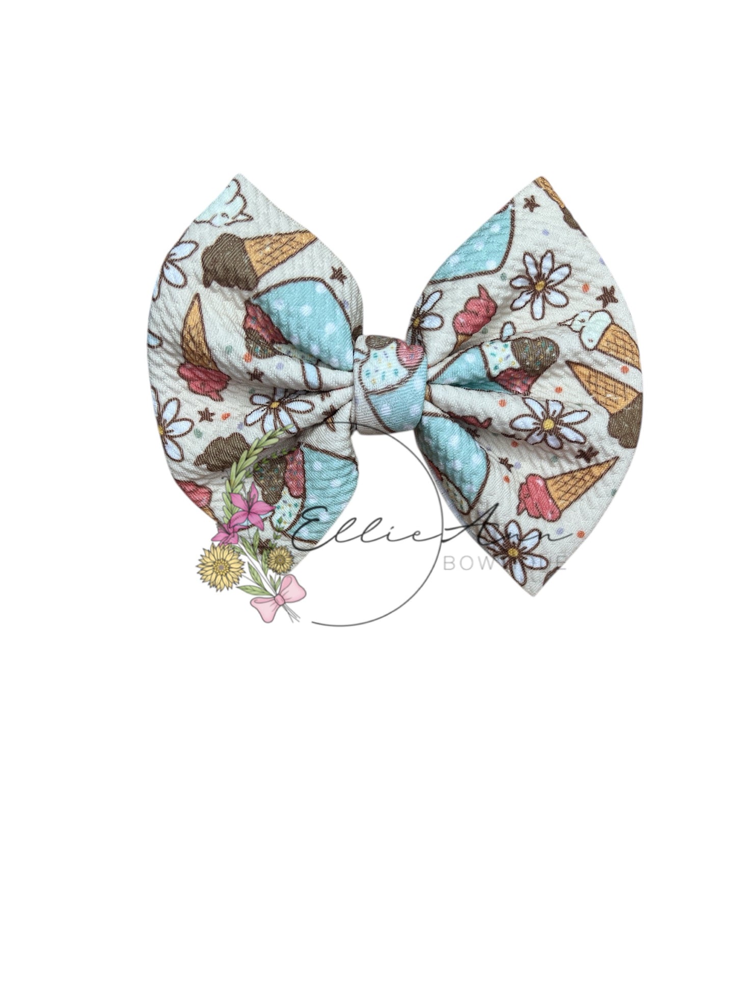 5 inch fabric Bows on clips