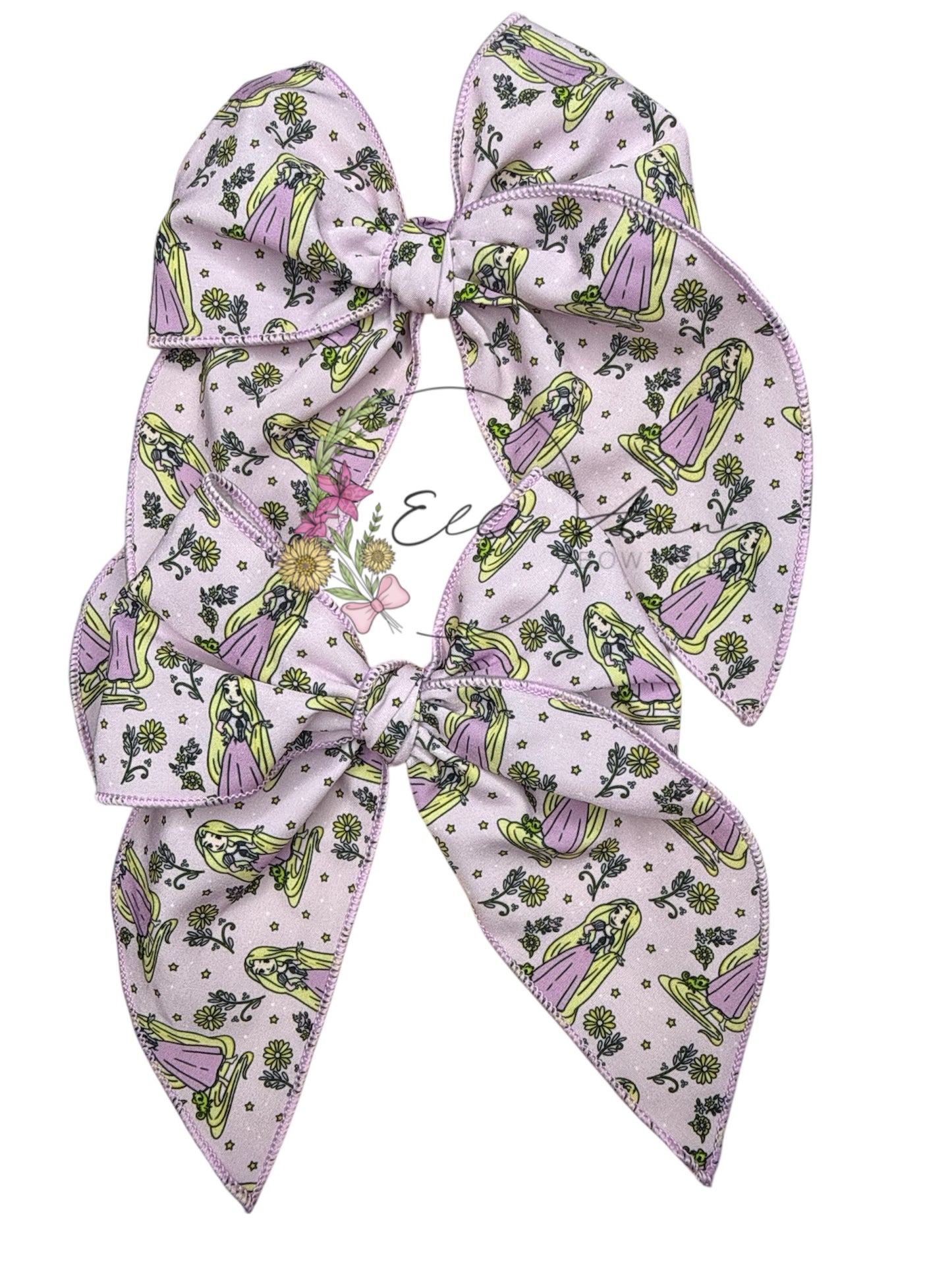 Character Serged hair bows