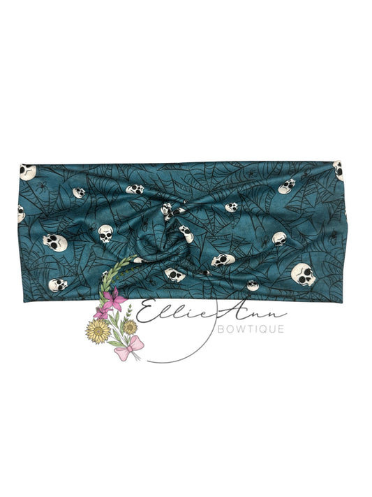 DBP Twist headband- Skull spider web