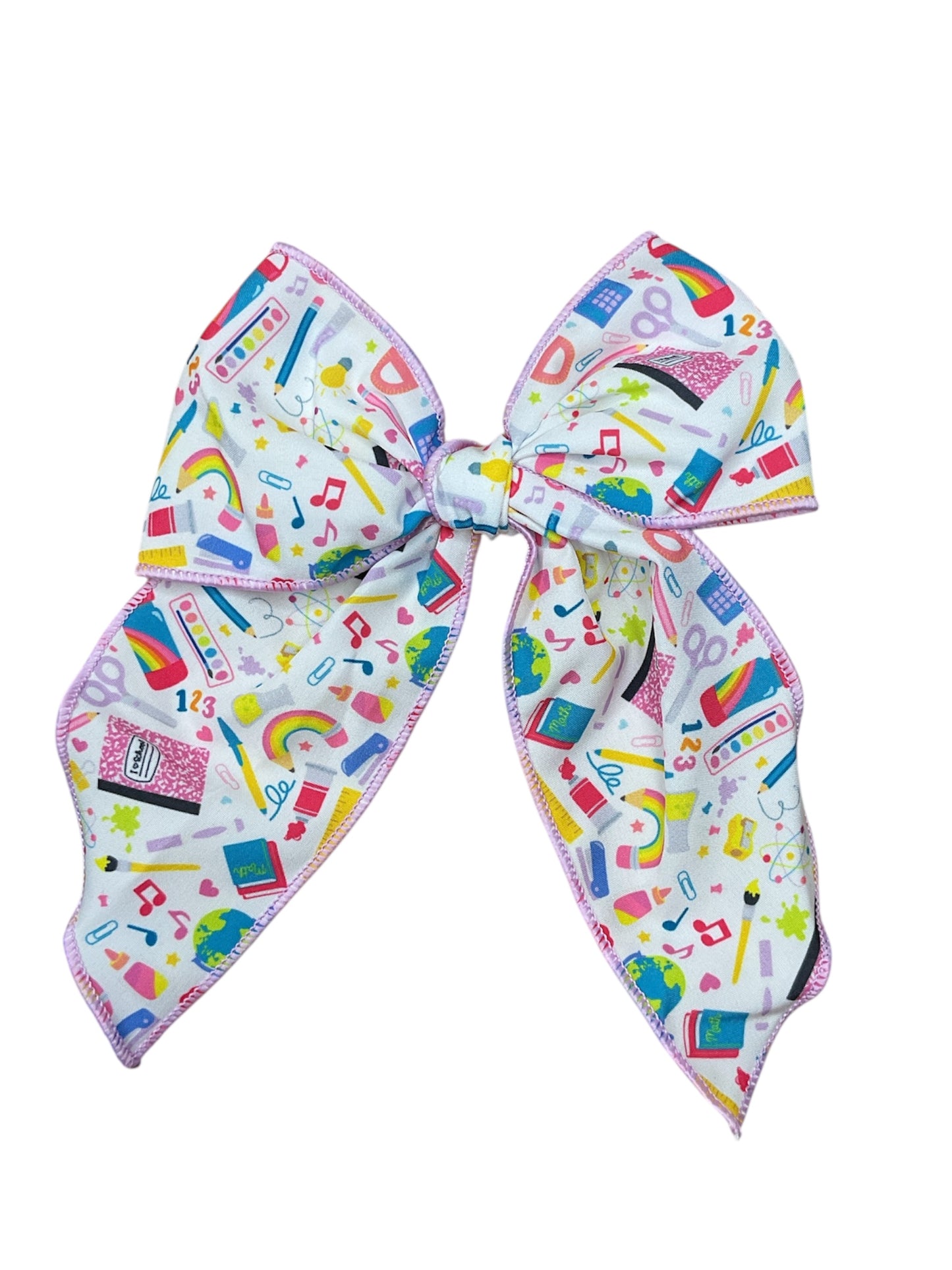 Serged hair bow- school bows