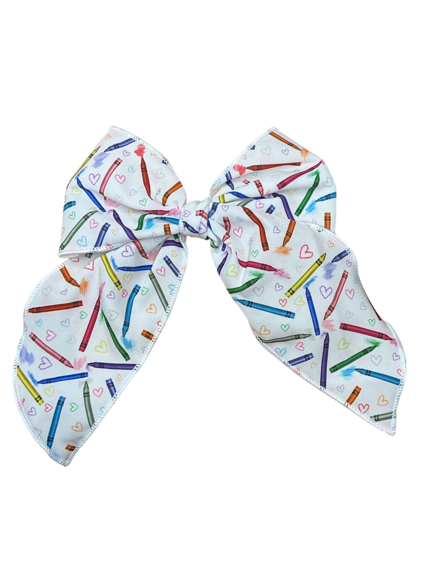 Serged hair bow- school bows