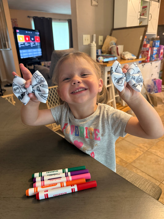 Color me- Back to School Bows