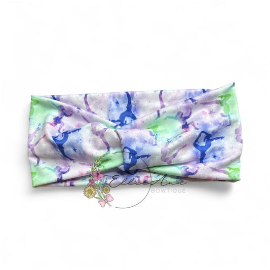DBP Twist Headband watercolor Gymnastics