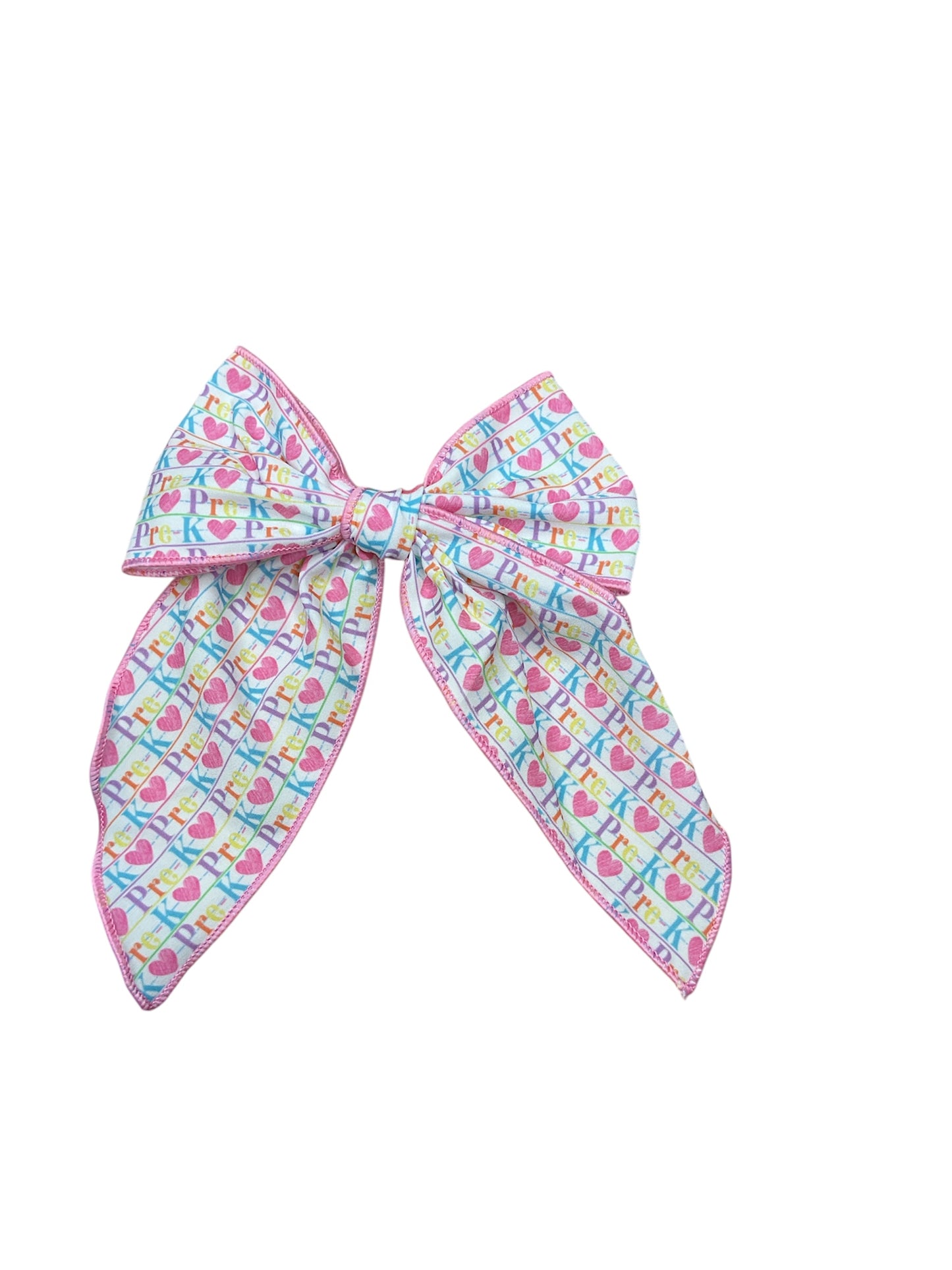Serged hair bow- school bows