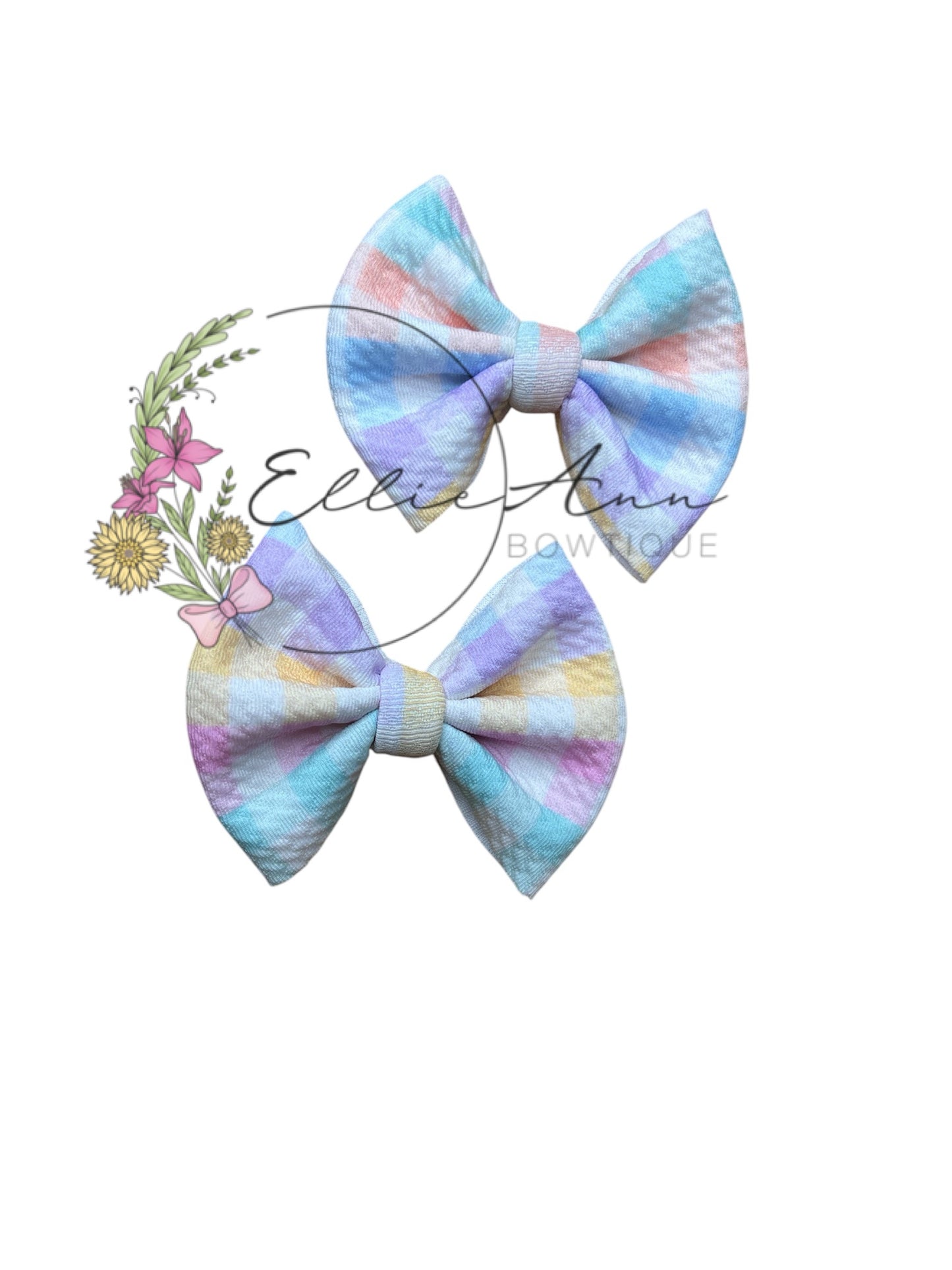 3inch Patterned fabric pigtail sets