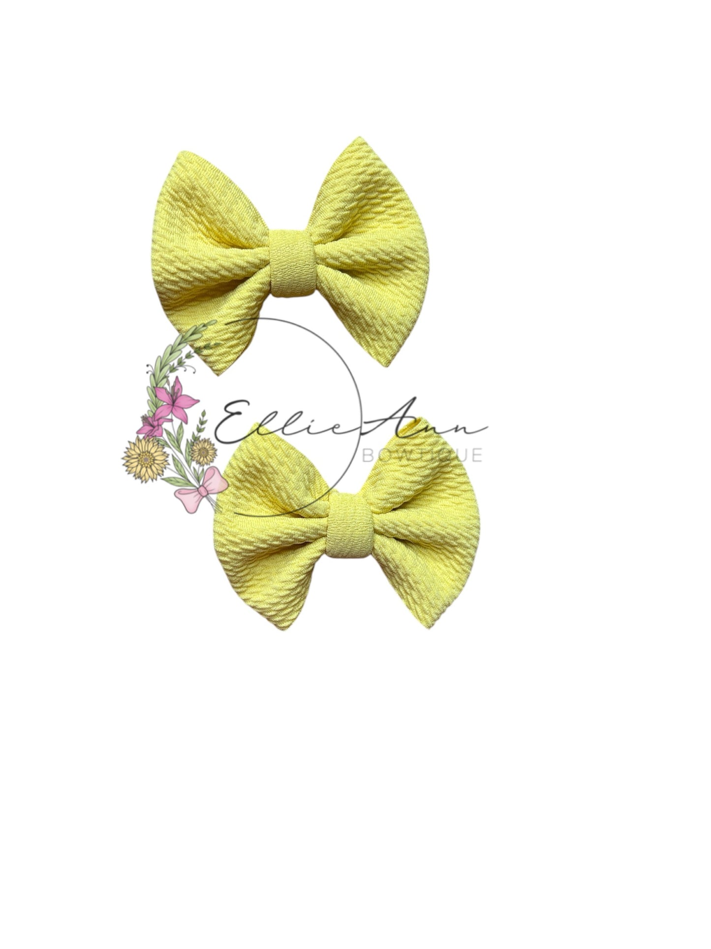 3inch Solid Color fabric Pigtail sets