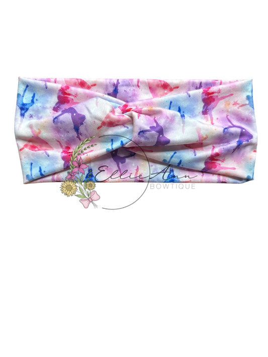 DBP Twist Headband- watercolor Dance