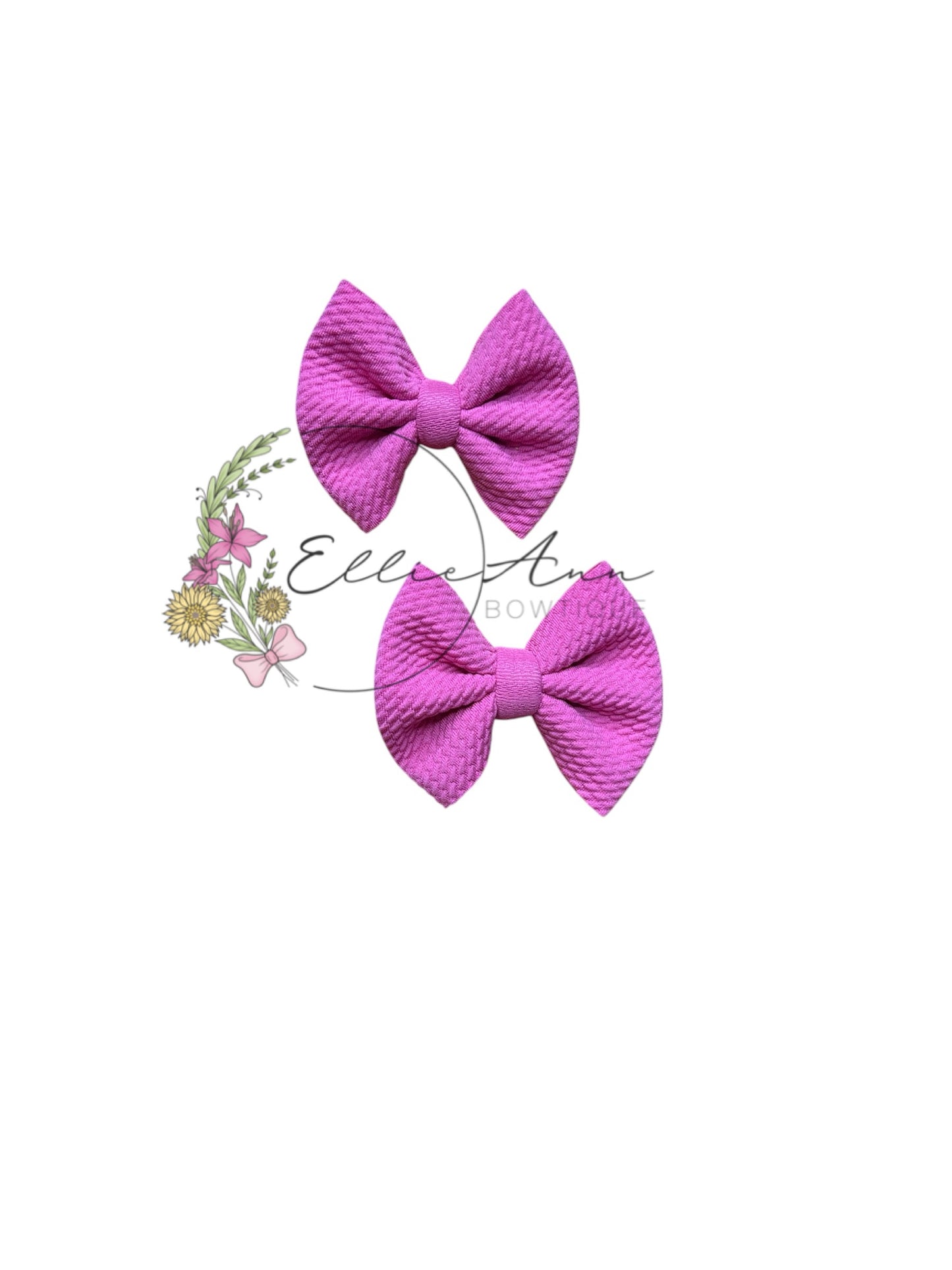 3inch Solid Color fabric Pigtail sets