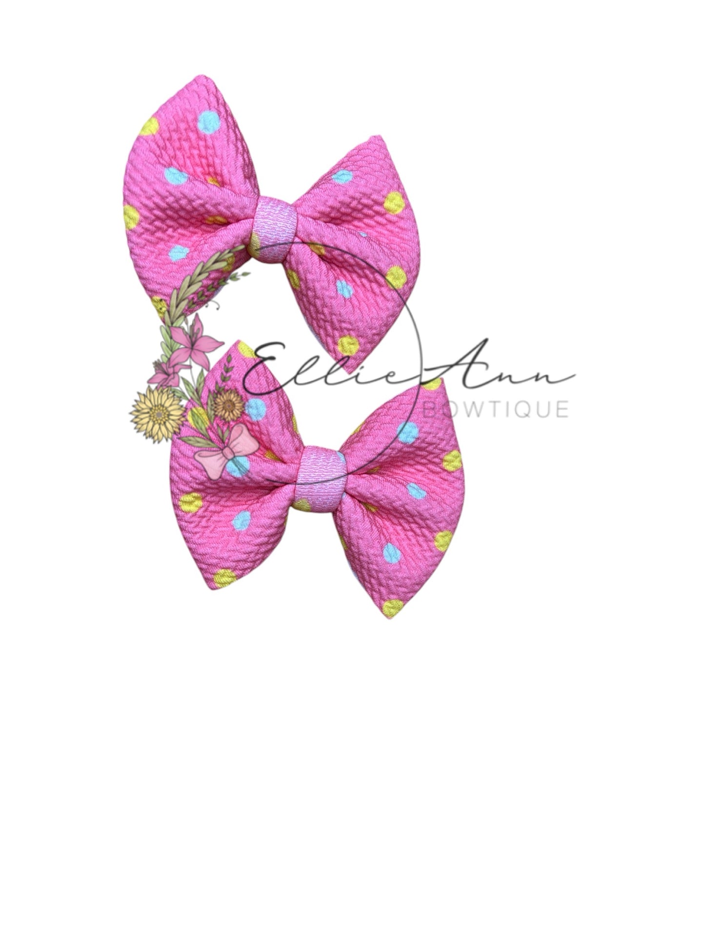 3inch Patterned fabric pigtail sets