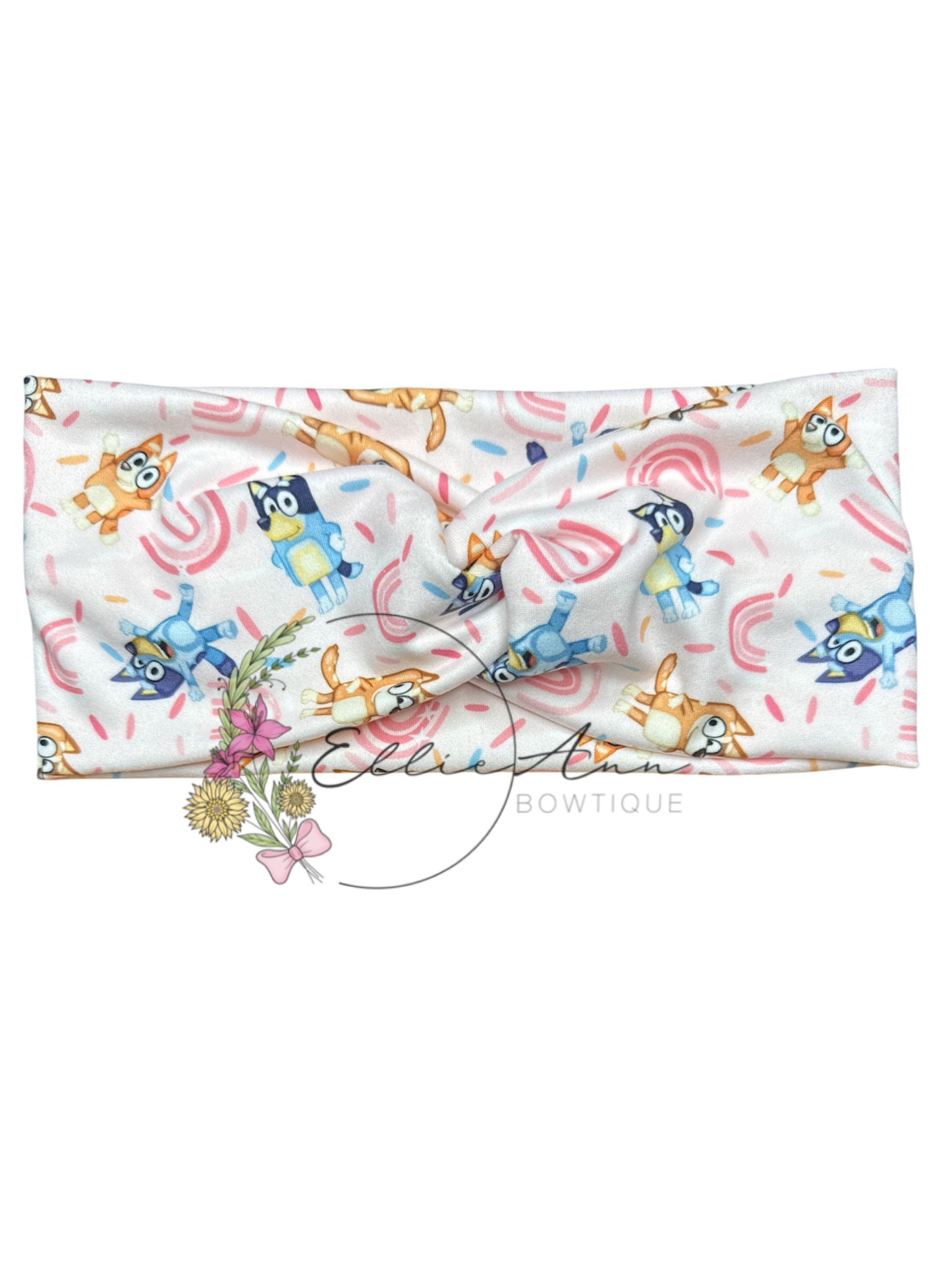 DBP Twist Headbands- Blue Dog