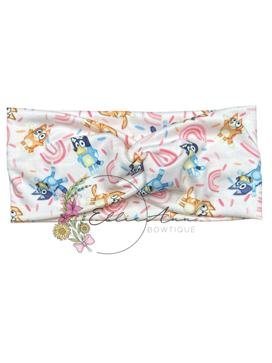 DBP Twist Headbands- Blue Dog