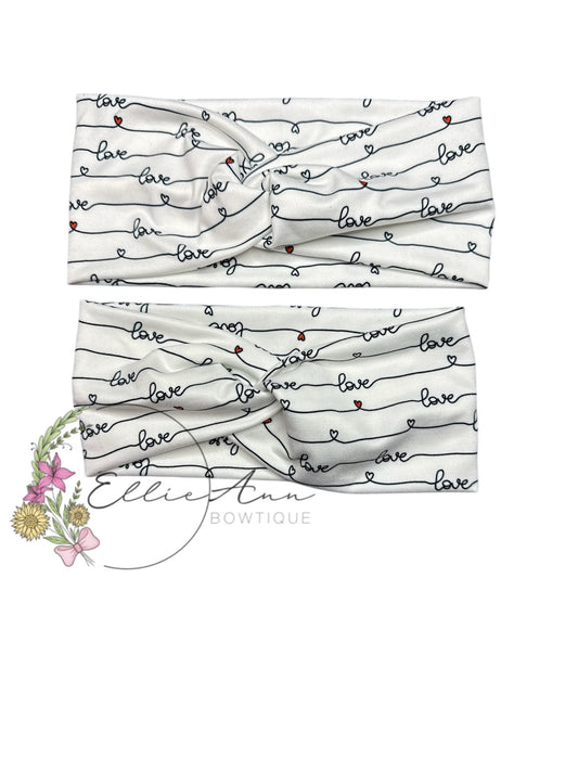 DBP twist headbands-hearts