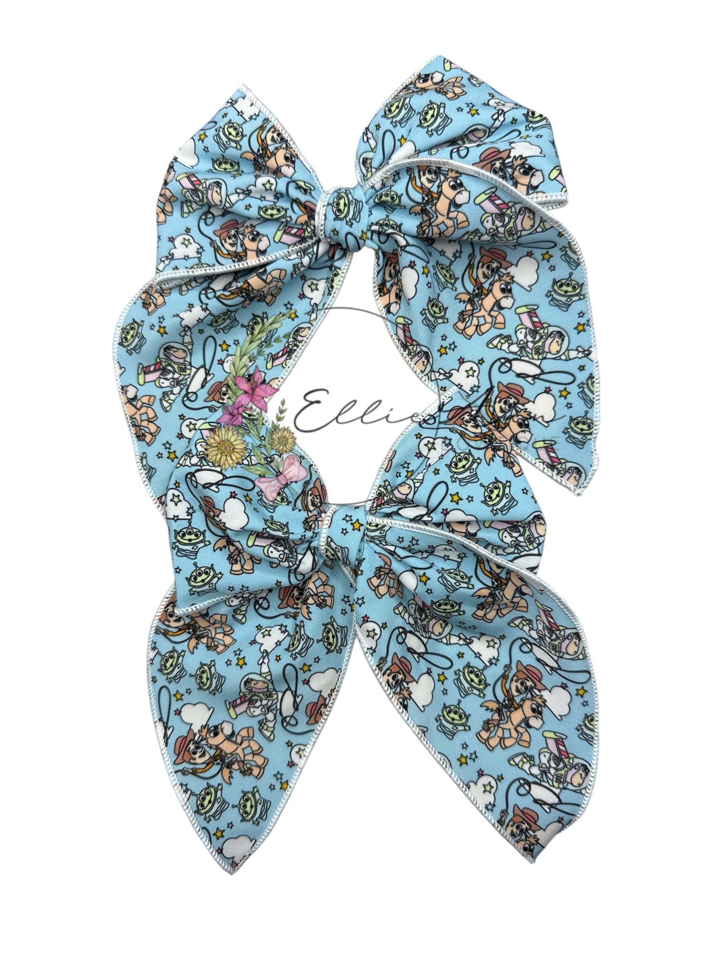 Character Serged hair bows