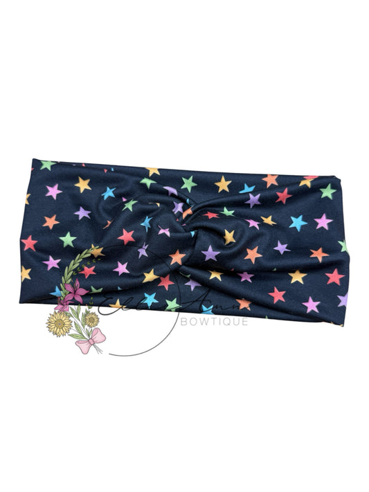 DBP Twist Headband Black with stars
