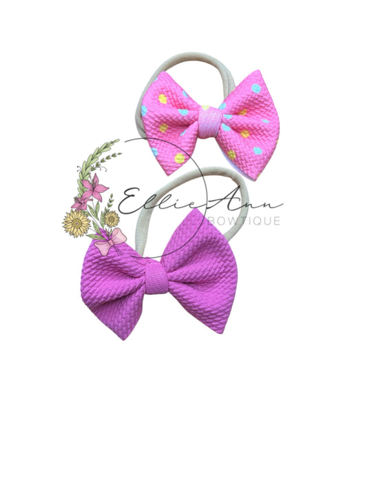 3inch fabric bows on nylon headbands