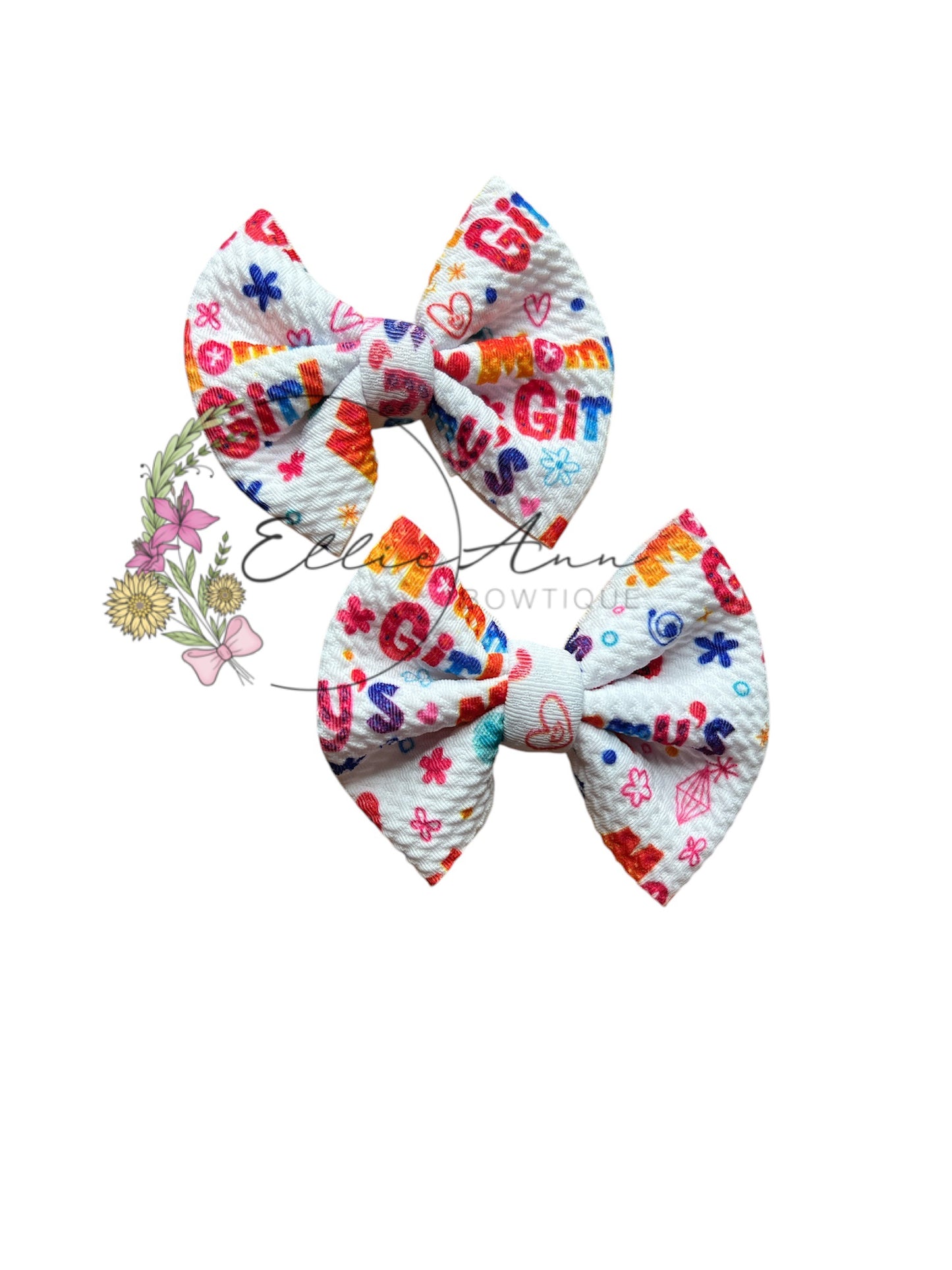 3inch Patterned fabric pigtail sets